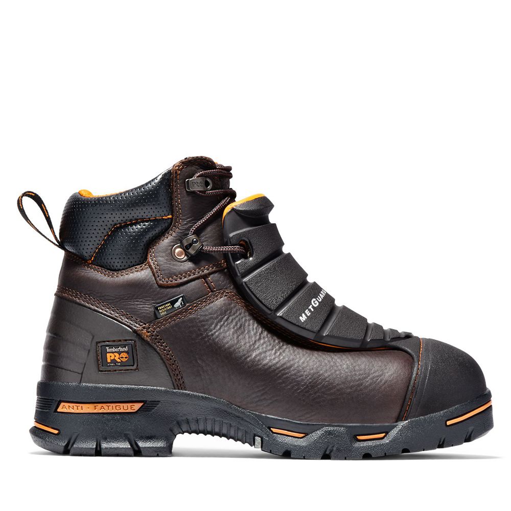 Botas de Trabajo Timberland Hombre Pro® Endurance 6" Met Guard Steel Toe Marrones - Chile XEW-521830